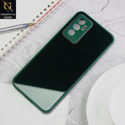 Vivo V23e Cover - Dark Green - New Glossy Shine Soft Borders Camera Protection Back Case