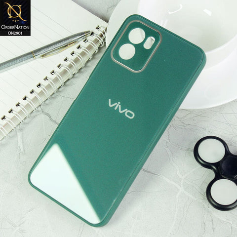 Vivo Y15s Cover Green New Glossy Shine Soft Borders Camera
