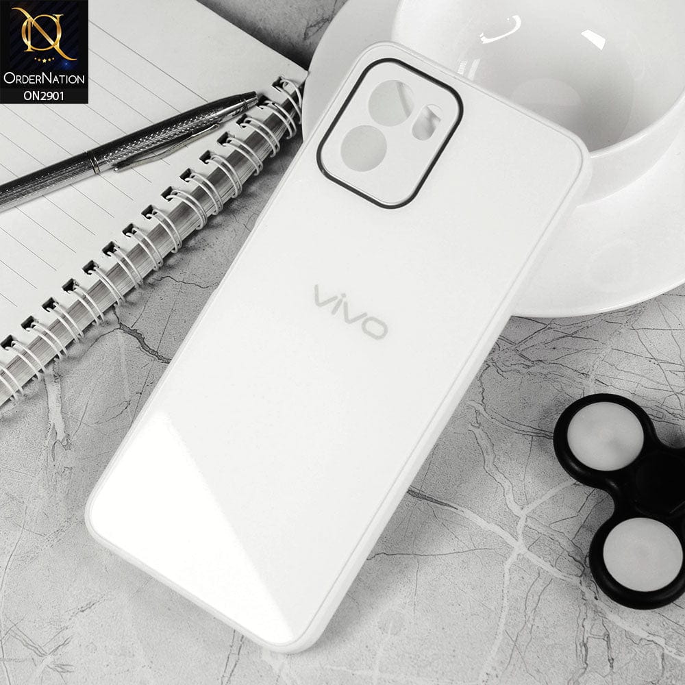 Vivo Y15c Cover - White - New Glossy Shine Soft Borders Camera Protection Back Case