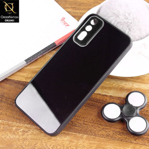 Vivo Y20A Cover - Black - New Glossy Shine Soft Borders Camera Protection Back Case