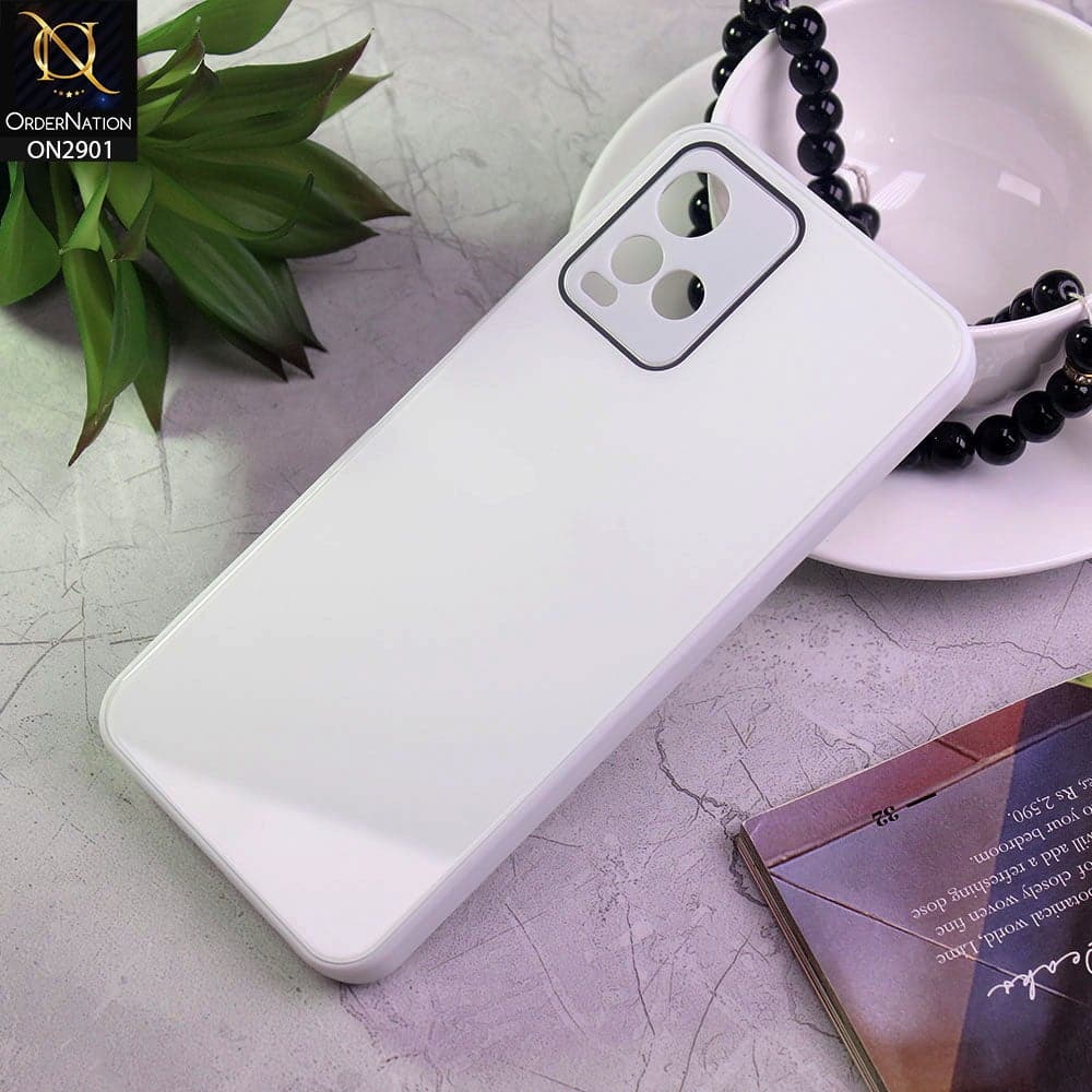 Vivo Y21s Cover - White - New Glossy Shine Soft Border Camera Protection Back Case