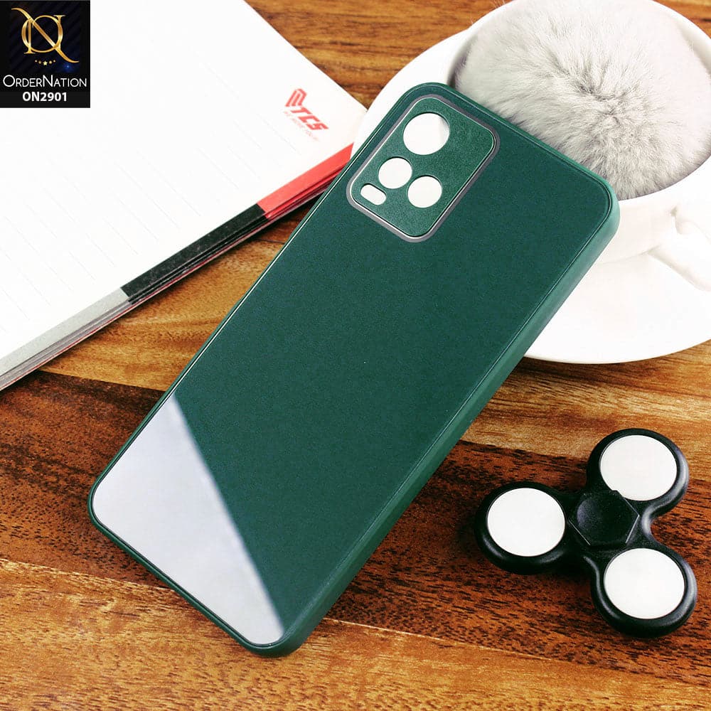 Vivo Y33t Cover - Green - New Glossy Shine Soft Borders Camera Protection Back Case