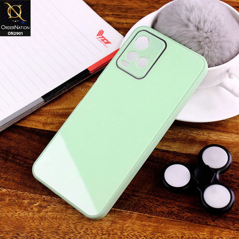 Vivo Y21s Cover - Light Green - New Glossy Shine Soft Borders Camera Protection Back Case