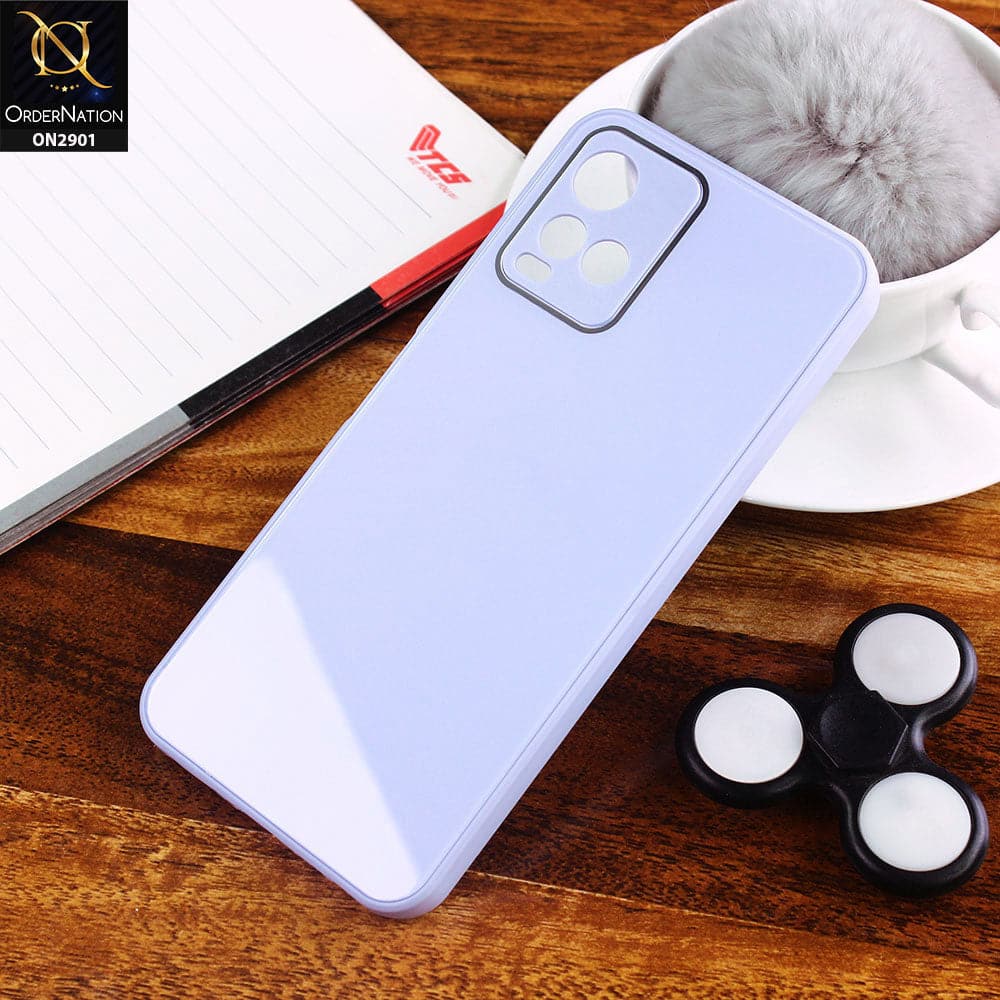 Vivo Y21e Cover - Purple - New Glossy Shine Soft Borders Camera Protection Back Case