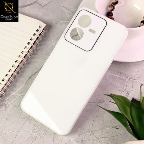 Vivo Y22 Cover - White - New Glossy Shine Soft Borders Camera Protection Back Case