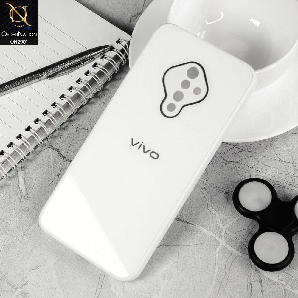 Vivo S1 Pro Cover - White - New Glossy Shine Soft Borders Camera Protection Back Case