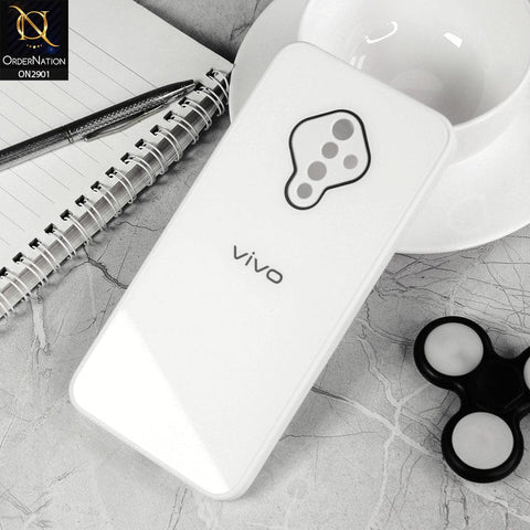 Vivo S1 Pro Cover - White - New Glossy Shine Soft Borders Camera Protection Back Case