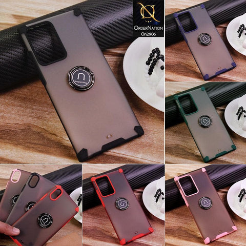 iPhone XS / X Cover - Dark Green - New Stylish Semi Transparent 360 Magnetic Ring Holder Case