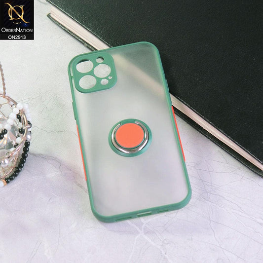 iPhone 12 Pro Max Cover - Dark Green - New Special Equipment Stylish Protective Case With Ring Holder