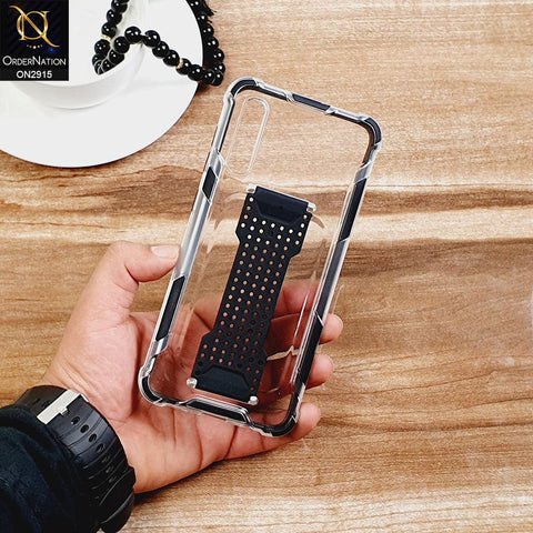 New Fascinating Transparent Soft Case With Finger Grip Holder For Android Models