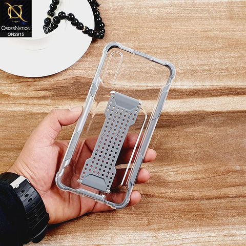 New Fascinating Transparent Soft Case With Finger Grip Holder For Android Models