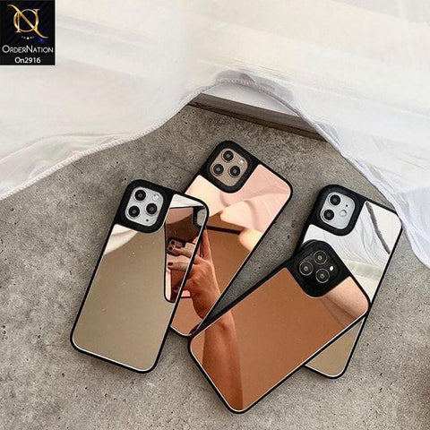 iPhone 12 Pro Max Cover - Rose Gold - Makeup Mirror Shine Soft Case