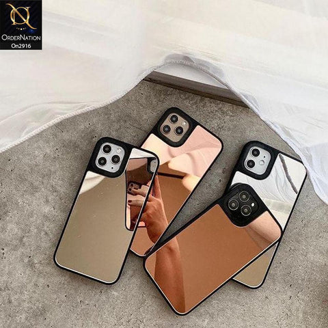 iPhone 12 Pro Max Cover - Silver - Makeup Mirror Shine Soft Case
