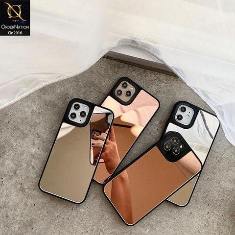 iPhone 11 Pro Cover - Golden - Makeup Mirror Shine Soft Case