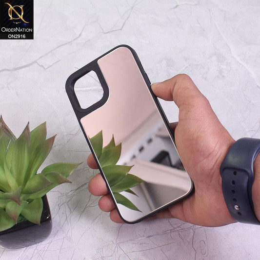 iPhone 12 Cover - Silver - Makeup Mirror Shine Soft Case