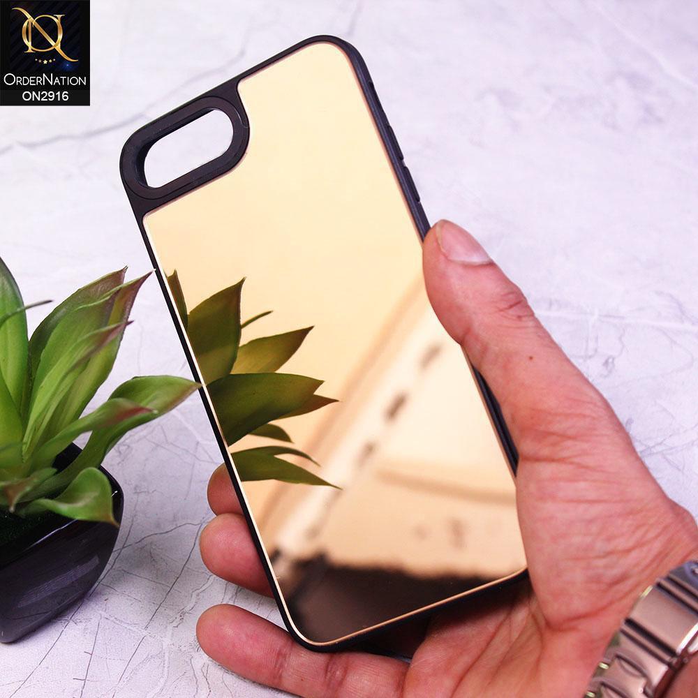 iPhone 8 Plus / 7 Plus Cover - Golden - Makeup Mirror Shine Soft Case