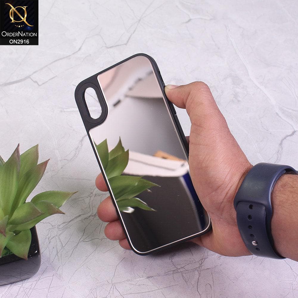 iPhone XS Max Cover - Silver - Makeup Mirror Shine Soft Case