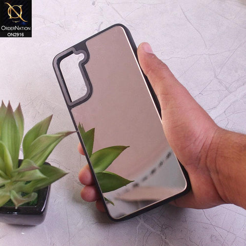 Samsung Galaxy S21 Plus 5G Cover - Silver - Makeup Mirror Shine Soft Case