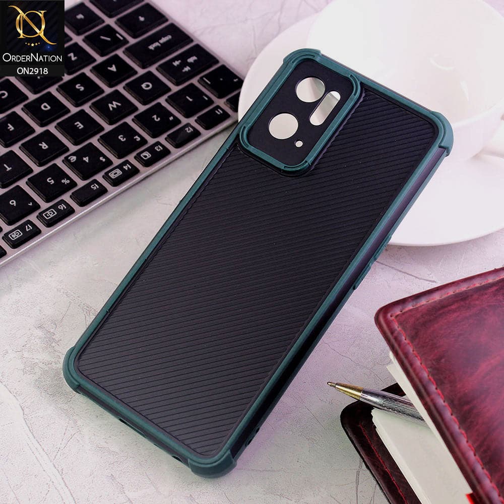 Oppo A76 Cover - Green - 3D Soft Linning Camera Protection Case