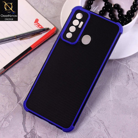 Tecno Camon 17 Cover - Blue - 3D Soft Linning Camera Protection Case