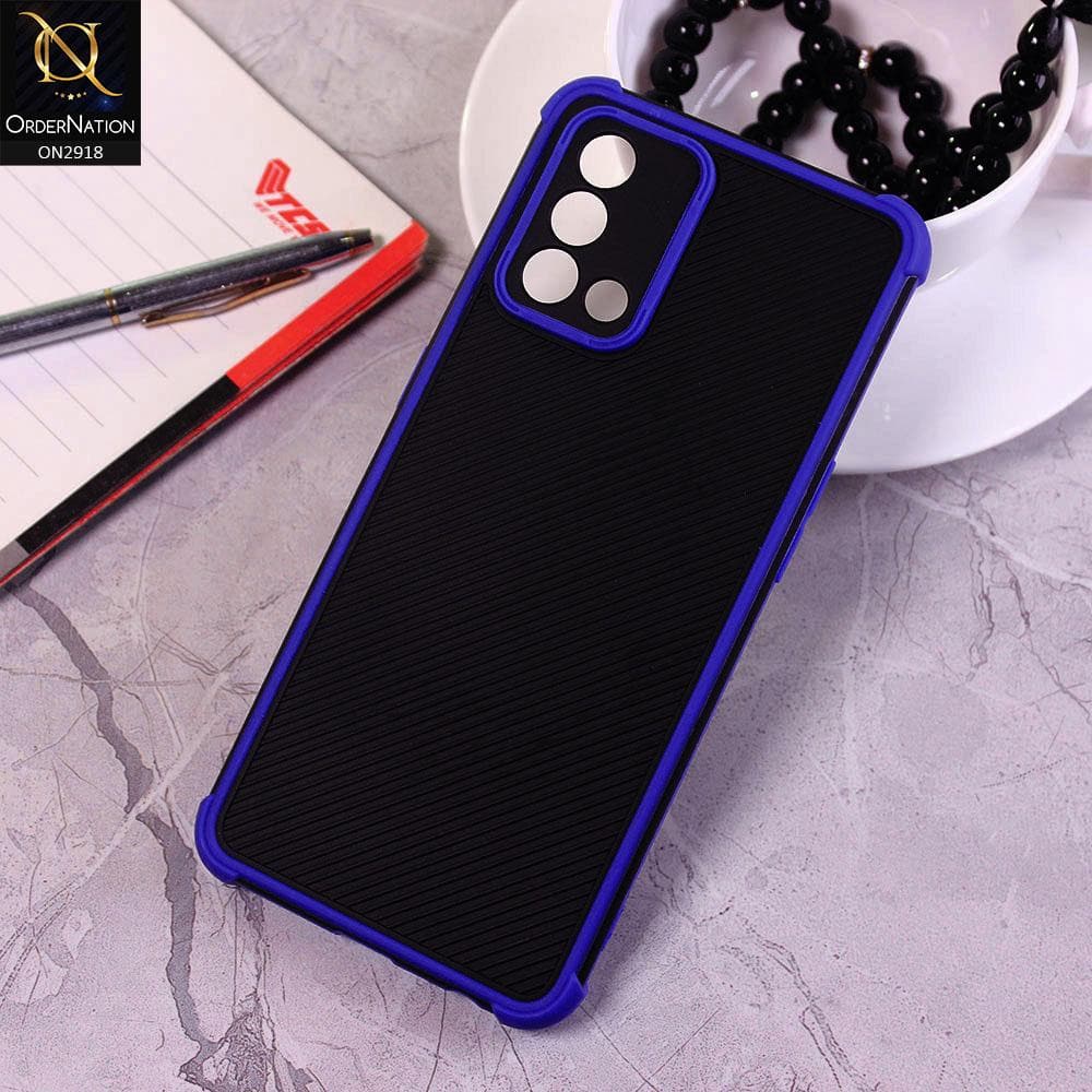 Oppo F19 Cover - Blue - 3D Soft Linning Camera Protection Case