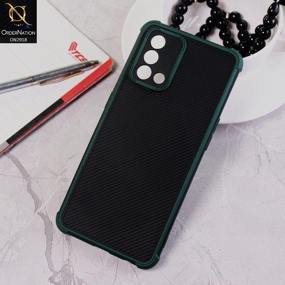 Oppo F19 Cover - Green - 3D Soft Linning Camera Protection Case