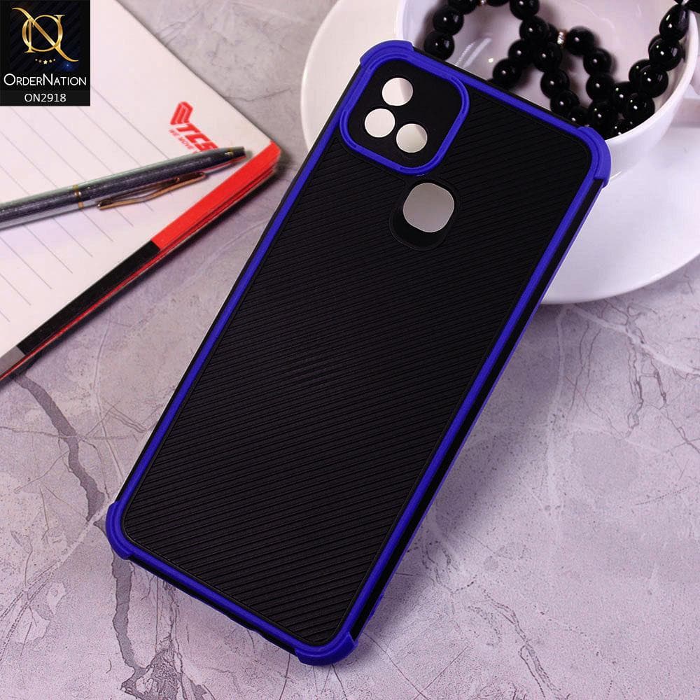 Infinix Hot 10i Cover - Blue - 3D Soft Linning Camera Protection Case