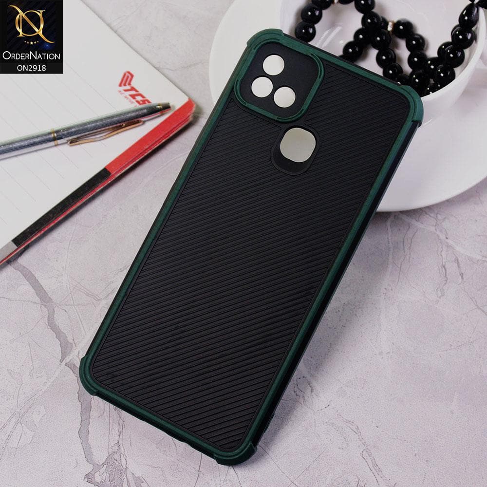 Infinix Hot 10i Cover - Green - 3D Soft Linning Camera Protection Case