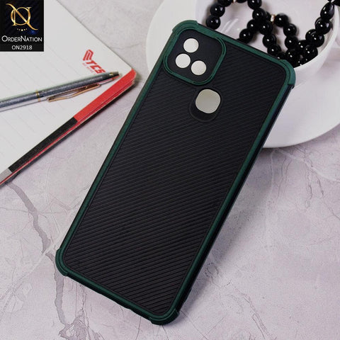 Infinix Hot 10i Cover - Green - 3D Soft Linning Camera Protection Case