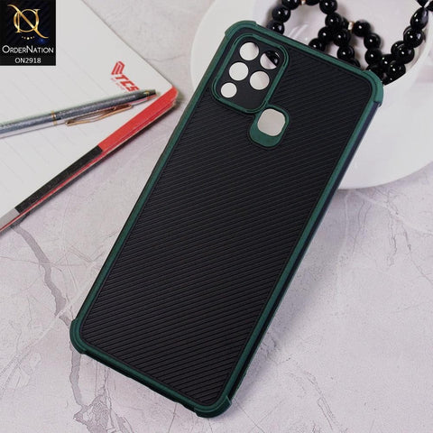 Infinix Hot 10s Cover - Green - 3D Soft Linning Camera Protection Case