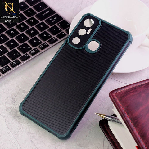 Infinix Hot 11 Cover - Green - 3D Soft Linning Camera Protection Case