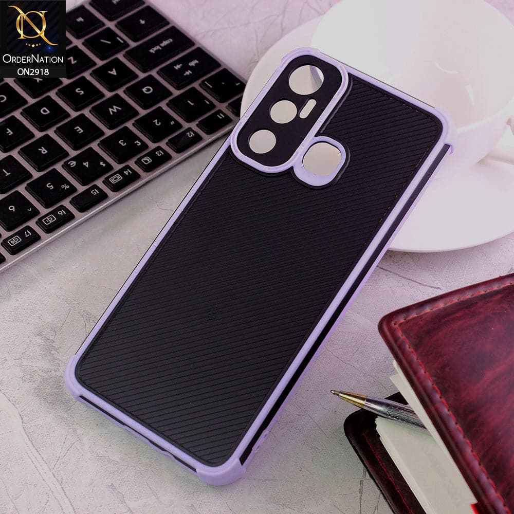 Infinix Hot 11 Cover - Purple - 3D Soft Linning Camera Protection Case