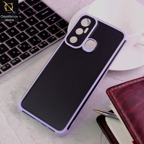 Infinix Hot 11 Cover - Purple - 3D Soft Linning Camera Protection Case