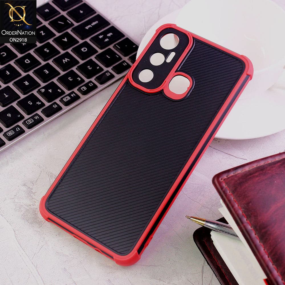 Infinix Hot 11 Cover - Red - 3D Soft Linning Camera Protection Case