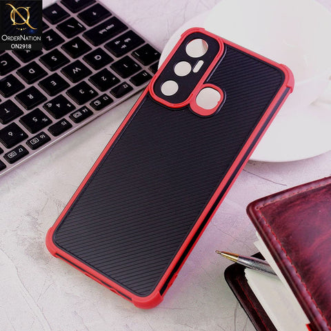 Infinix Hot 11 Cover - Red - 3D Soft Linning Camera Protection Case