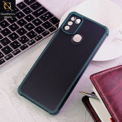 Infinix Hot 11 Play Cover - Green - 3D Soft Linning Camera Protection Case