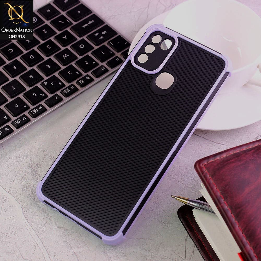 Infinix Hot 10 Play Cover - Purple - 3D Soft Linning Camera Protection Case