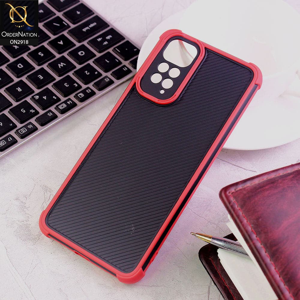 Xiaomi Redmi Note 11 Cover - Red - 3D Soft Linning Camera Protection Case