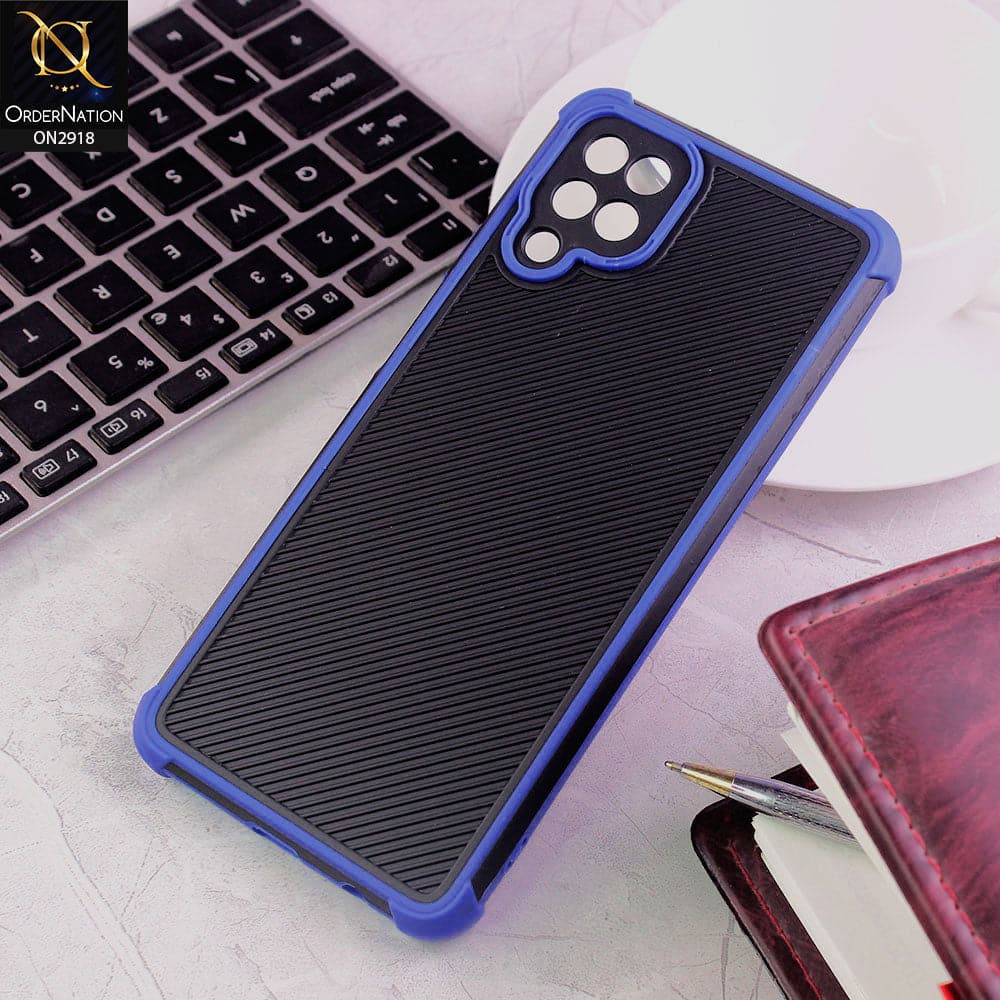 Samsung Galaxy A12 Nacho Cover - Blue - 3D Soft Linning Camera Protection Case