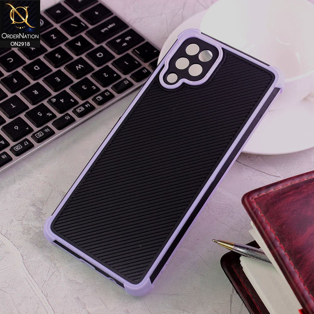 Samsung Galaxy A12 Cover - Purple - 3D Soft Linning Camera Protection Case