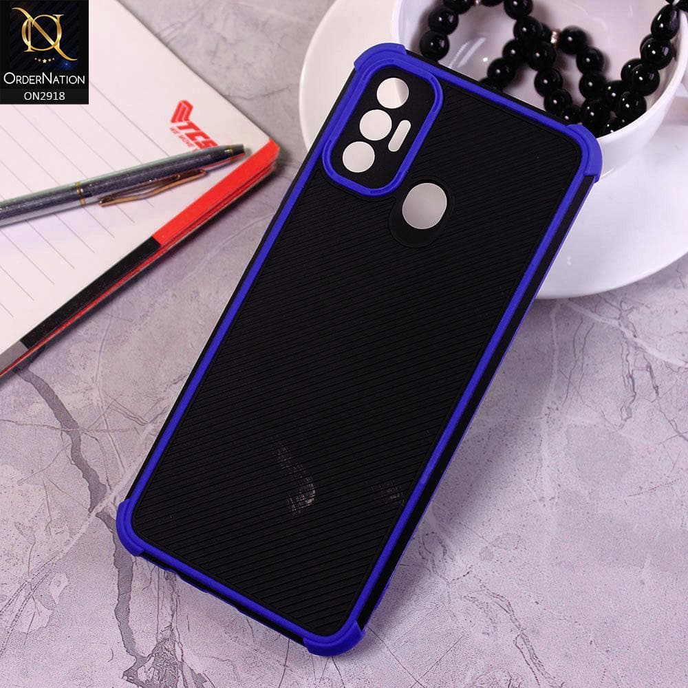 Tecno Spark 7 Cover - Blue - 3D Soft Linning Camera Protection Case