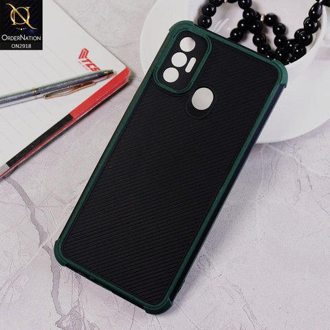 Tecno Spark 7 Cover - Green - 3D Soft Linning Camera Protection Case