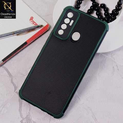 Tecno Spark 7 Pro Cover - Green - 3D Soft Linning Camera Protection Case