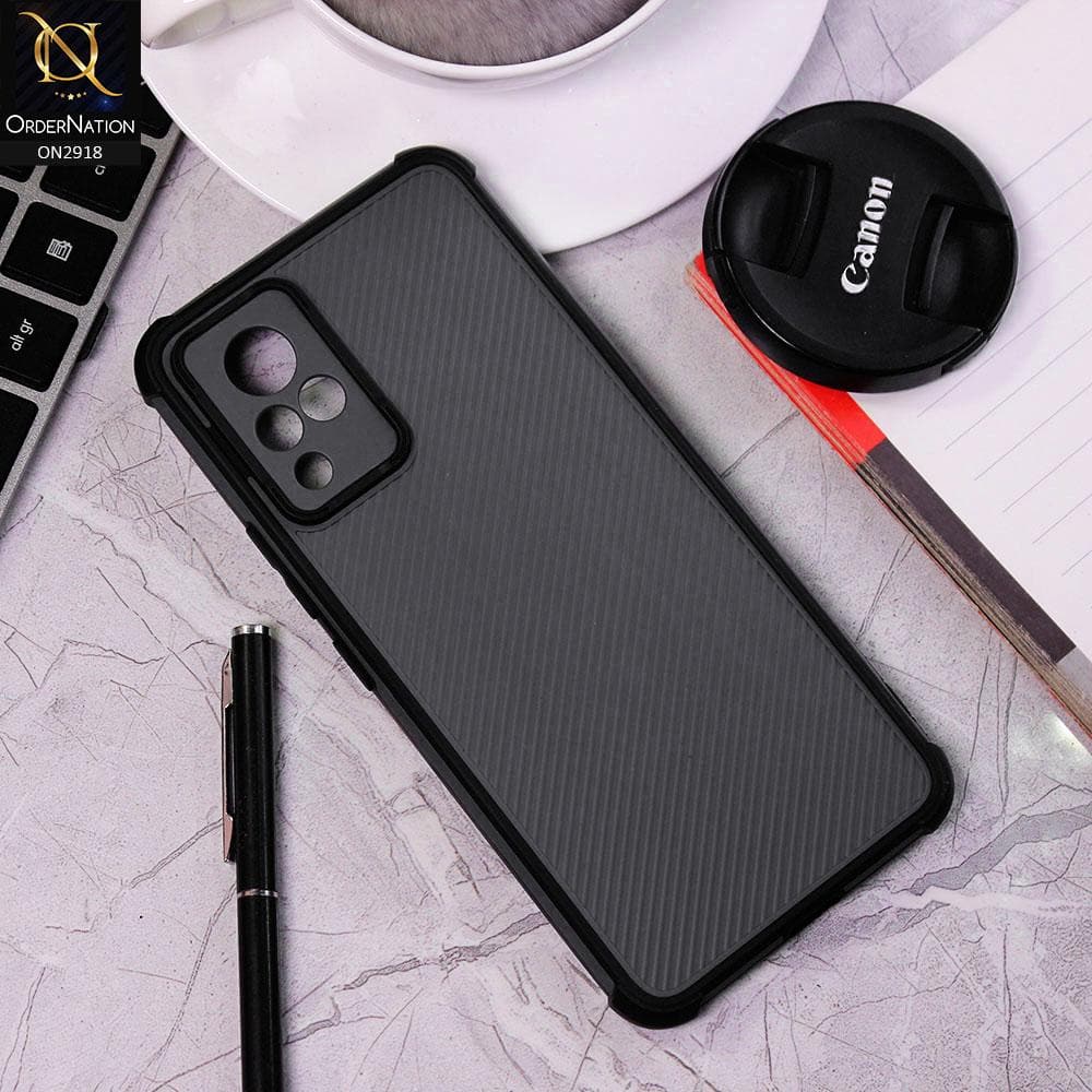 Vivo V21 Cover - Black - 3D Soft Linning Camera Protection Case