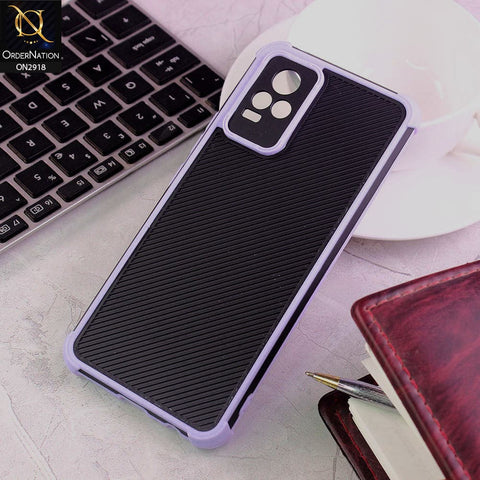 Vivo V21e Cover - Purple - 3D Soft Linning Camera Protection Case