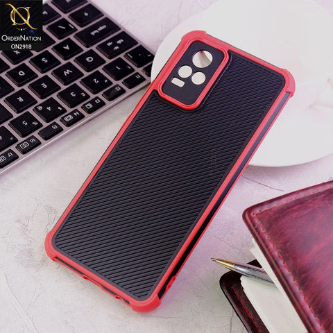 Vivo V21e Cover - Red - 3D Soft Linning Camera Protection Case