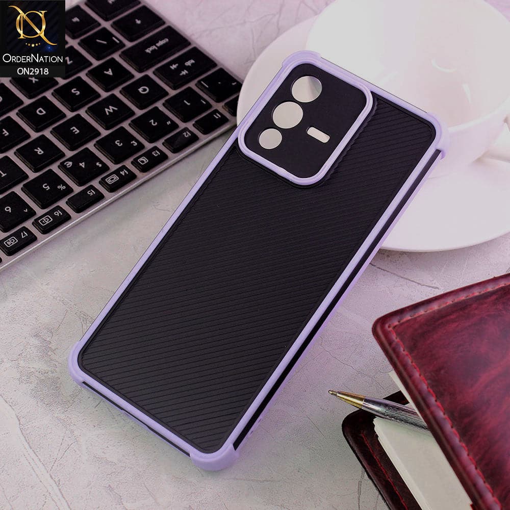 Vivo V23 5G Cover - Purple - 3D Soft Linning Camera Protection Case