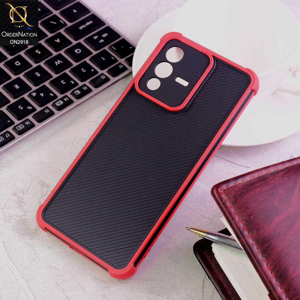 Vivo S12 Cover - Red - 3D Soft Linning Camera Protection Case