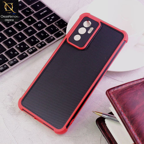Vivo V23e Cover - Red - 3D Soft Linning Camera Protection Case