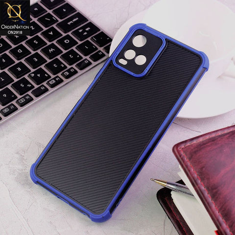 Vivo Y21e Cover - Blue - 3D Soft Linning Camera Protection Case